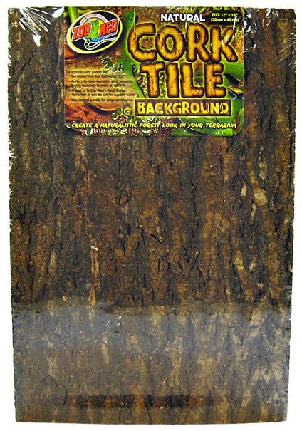 Zoo Med Natural Cork Tile Terrarium Background - (12" x 18")