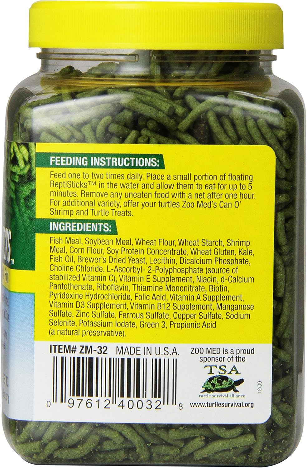 Zoo Med Reptisticks - Floating Aquatic Turtle Food- 5oz