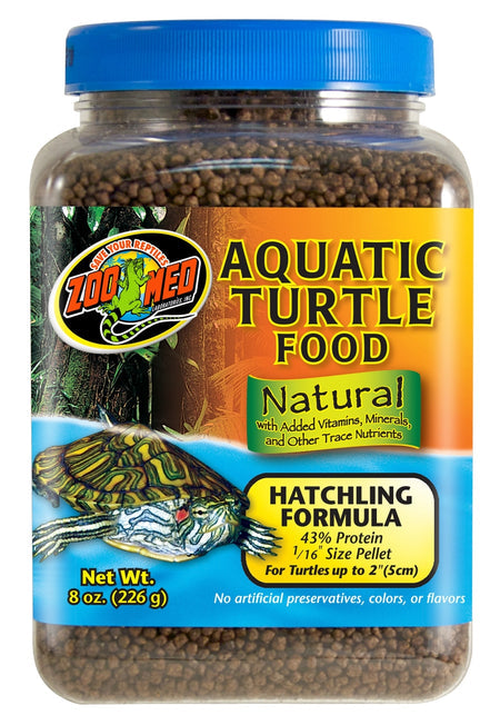 Zoo Med Natural Aquatic Turtle Food - Hatchling Formula (Pellets) - 8 oz