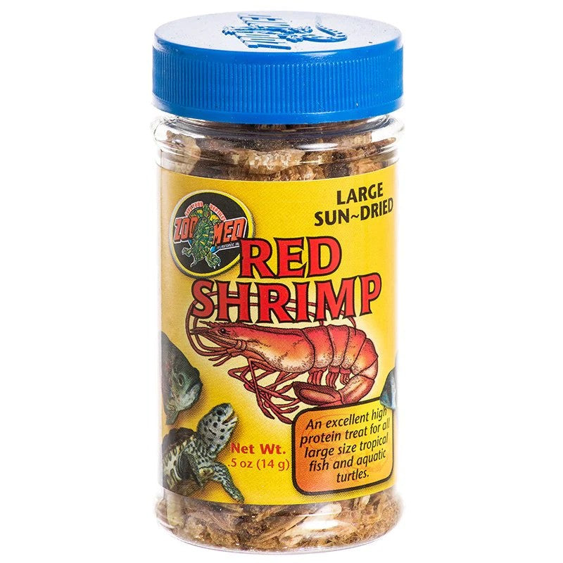 Zoo Med Large Sun-Dried Red Shrimp Aquatic Turtle Food - 0.5 oz