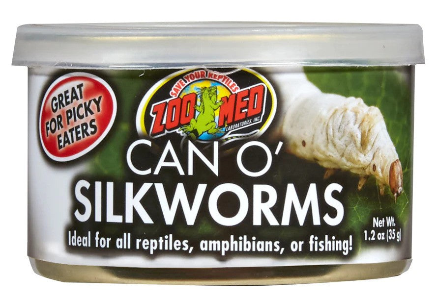 Zoo Med Can O' Silkworms - 1.2 oz