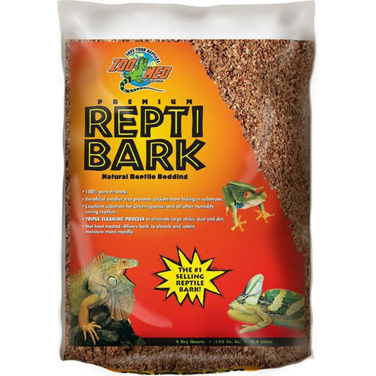 Zoo Med Premium Repti Bark Natural Reptile Bedding- 4 Quarts