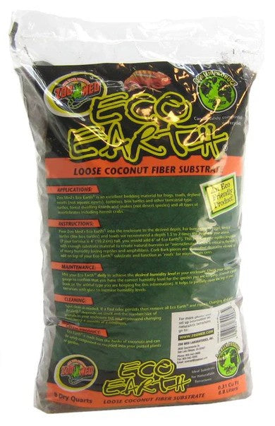 Zoo Med Eco Earth Loose Coconut Fiber Substrate - 8 Quarts