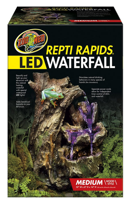 Zoo Med Repti Rapids LED Waterfall - Wood Style