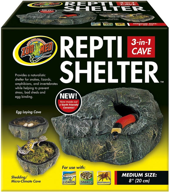 Zoo Med Repti Shelter 3 in 1 Cave - Medium