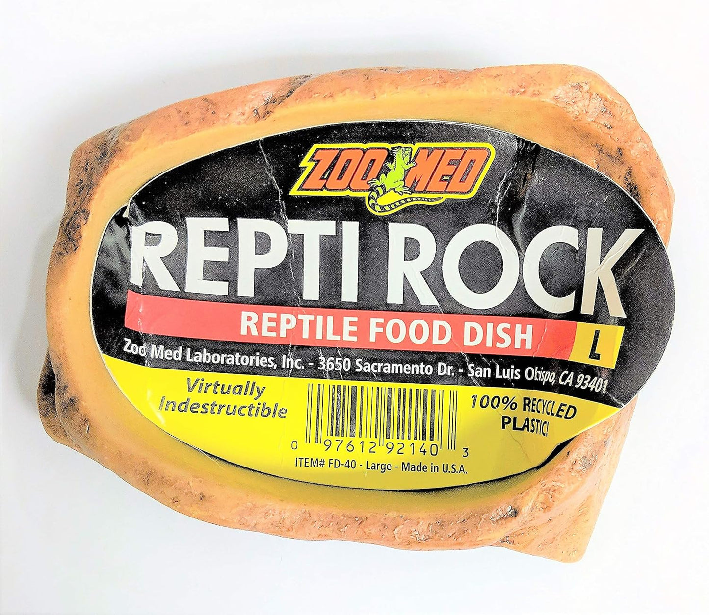 Zoo Med Repti Rock - Reptile Food Dish (Large) - (9.75" Long x 8.5" Wide)