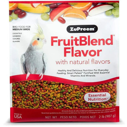 ZuPreem FruitBlend Flavor Bird Food for Medium Birds - 2 Pound