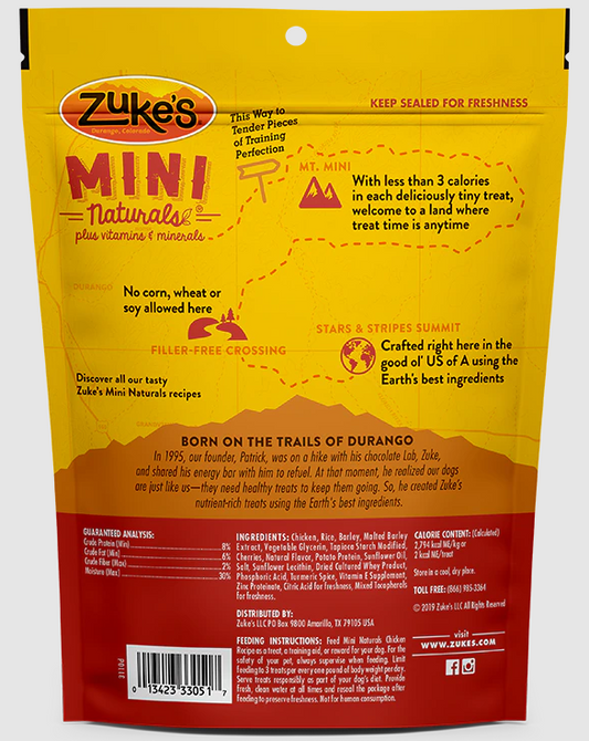 Zukes Mini Naturals Dog Treat - Roasted Chicken Recipe