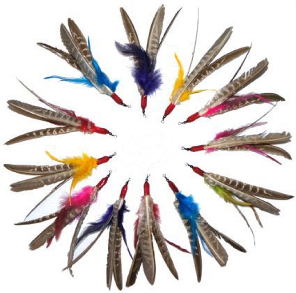 Go Cat Da Bird “Super Refill” 12-Pack (Genuine Guinea Feathers)