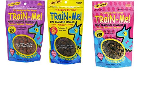 Crazy Dog MINI Train-Me! Training Reward Dog Treats 3 Flavor Variety Bundle