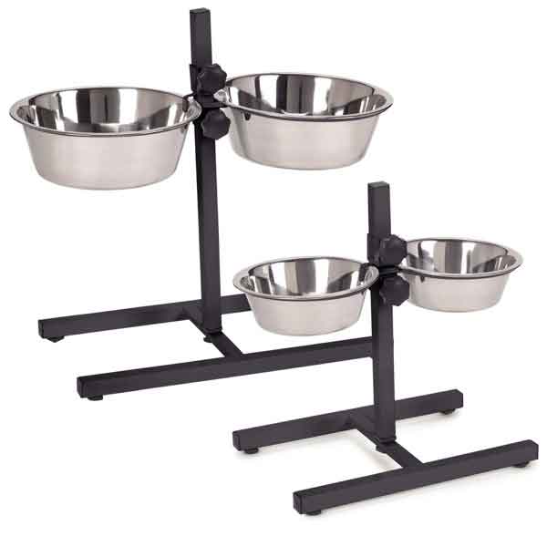Pro Select Stainless Steel Adjustable Dog Diner Bowl Diners
