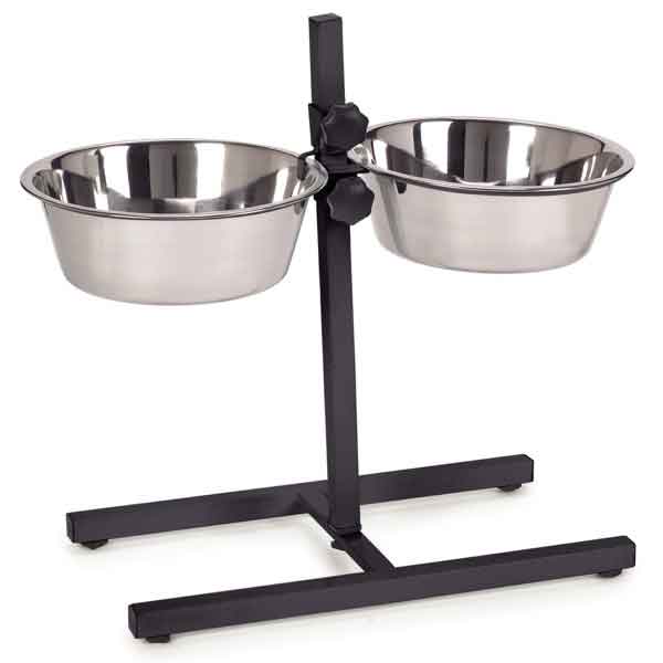 Pro Select Stainless Steel Adjustable Dog Diner Bowl Diners