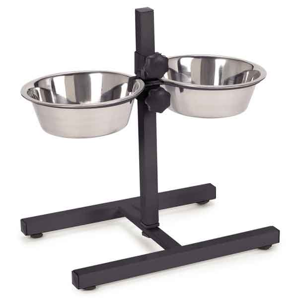 Pro Select Stainless Steel Adjustable Dog Diner Bowl Diners