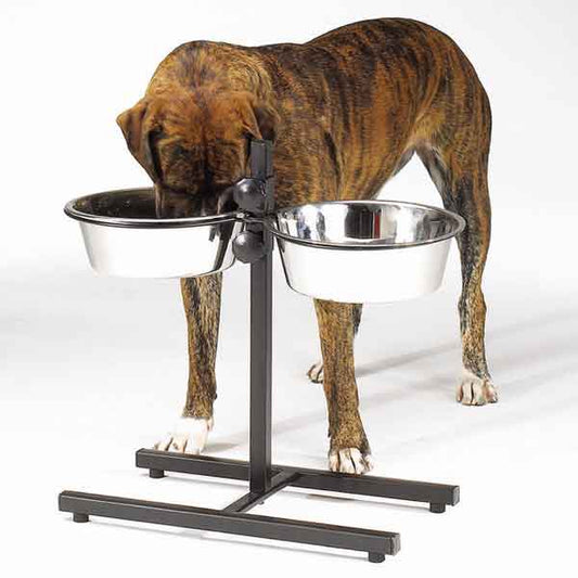 Pro Select Stainless Steel Adjustable Dog Diner Bowl Diners