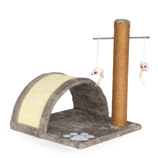 Meow Town Paw Bridge & Scratcher Pole Cat Toy