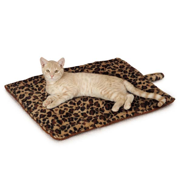 Meow Town ThermaPet Innovative Warming Thermal Cat Mats - Brown Leopard