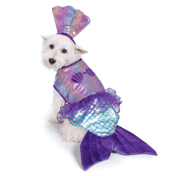 Zack & Zoey Iridescent Mermaid Costume for Dogs, 16"/Medium