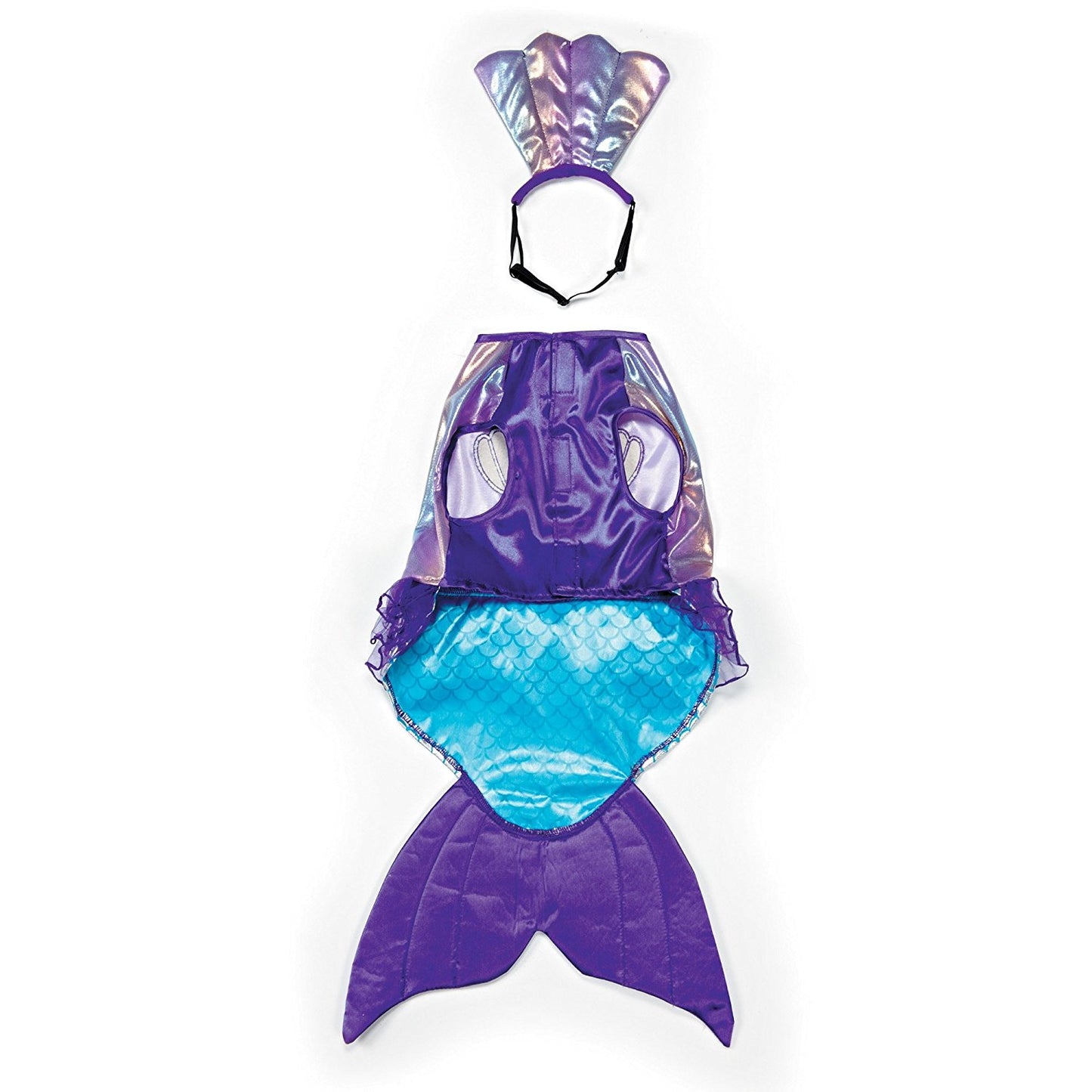 Zack & Zoey Iridescent Mermaid Costume for Dogs, 16"/Medium