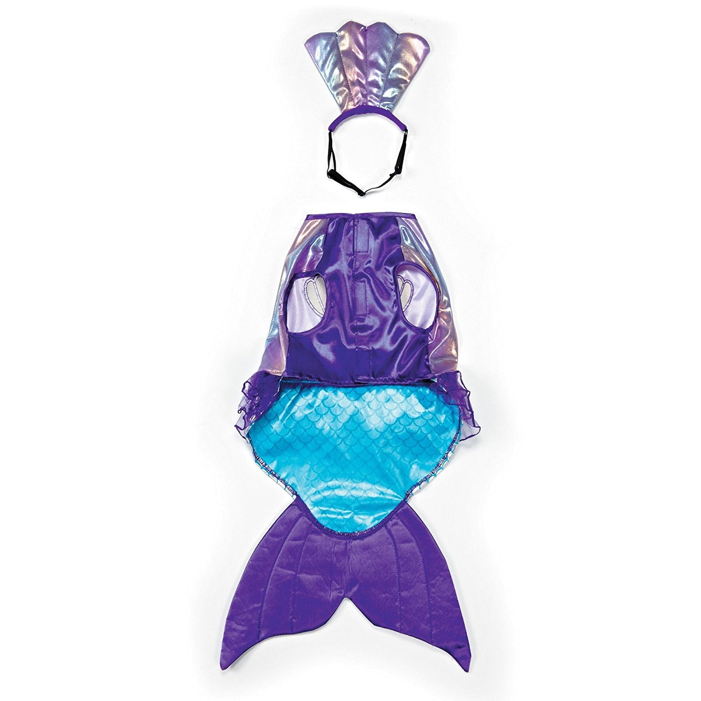 Zack & Zoey Iridescent Mermaid Costume for Dogs, 8"/X-Small