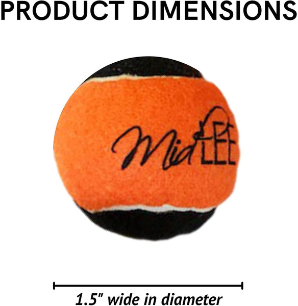 Midlee Orange/Black Mini Dog Halloween Tennis Balls- Set of 12
