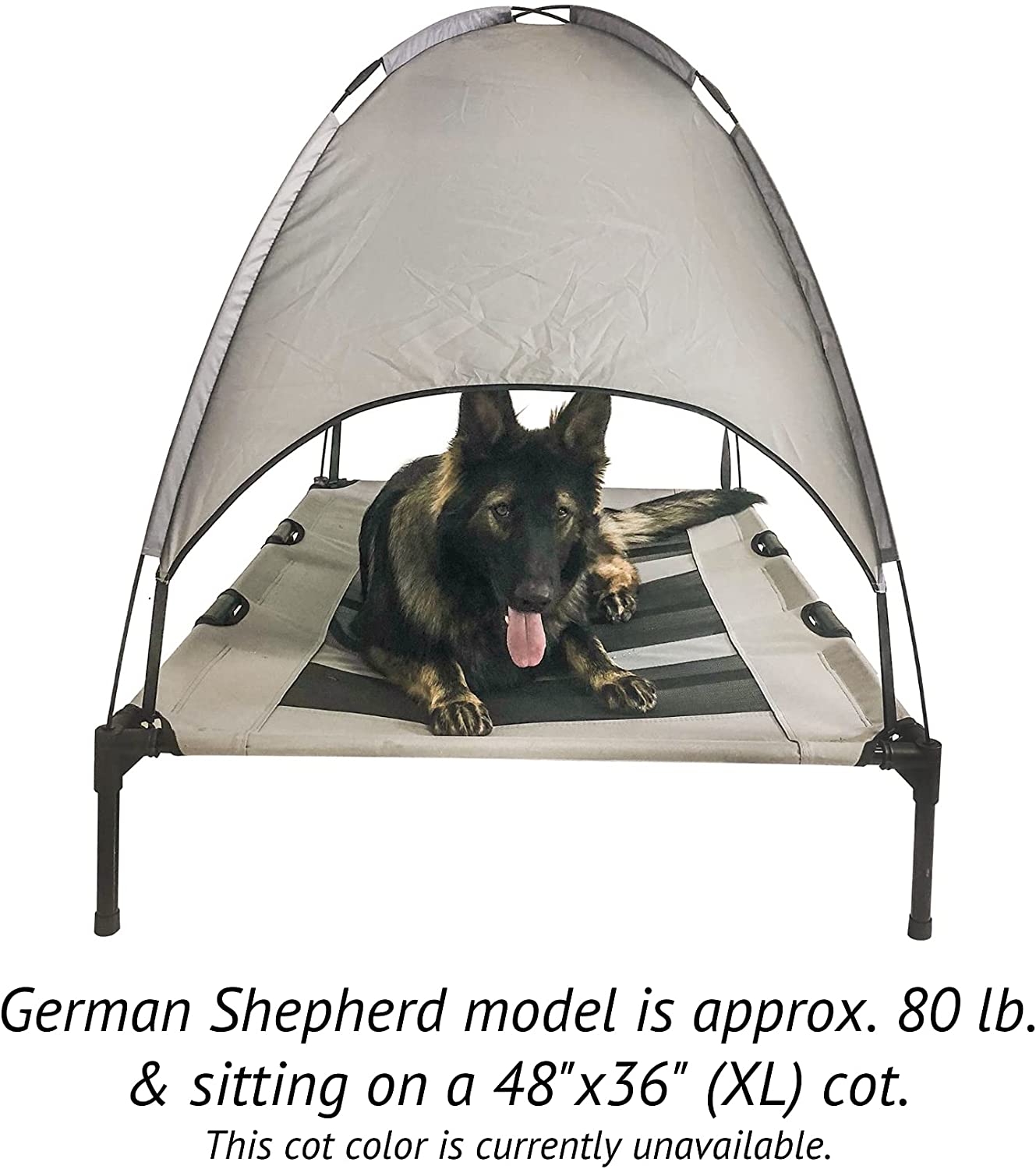 Midlee Green Dog Cot with Canopy