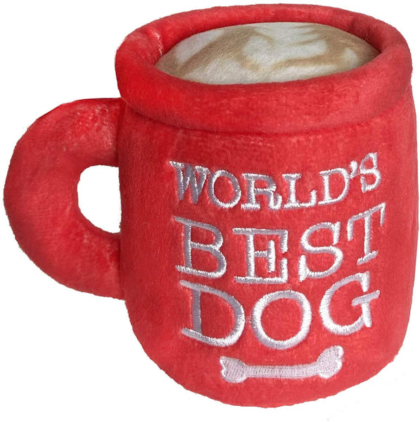 World's Best Dog Hot Chocolate Mug Dog Toy