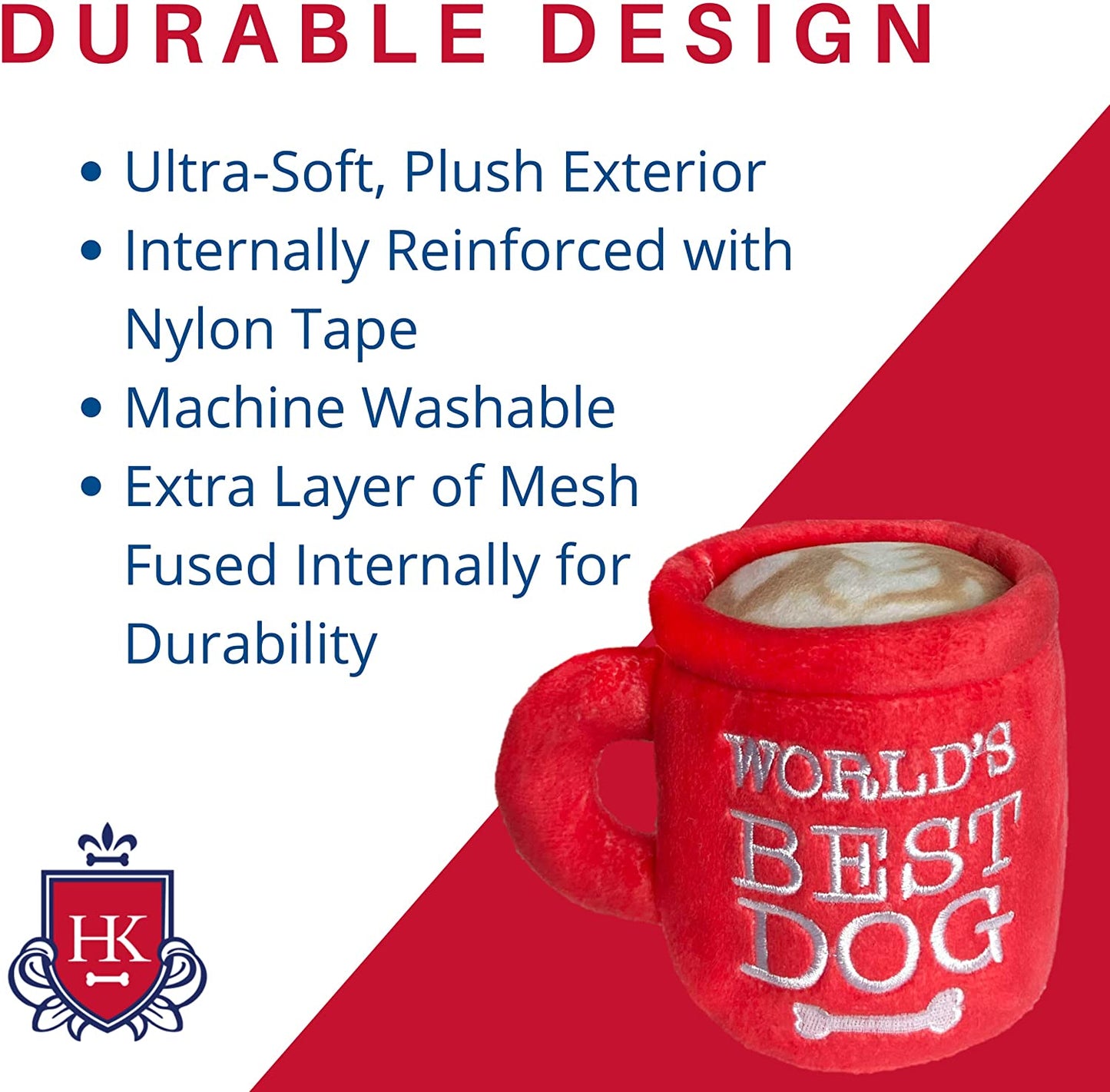 World's Best Dog Hot Chocolate Mug Dog Toy