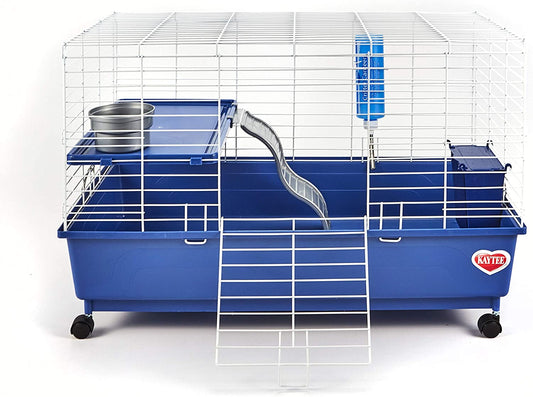 Kaytee My First Home Deluxe Guinea Pig 2-Level Cage with Wheels