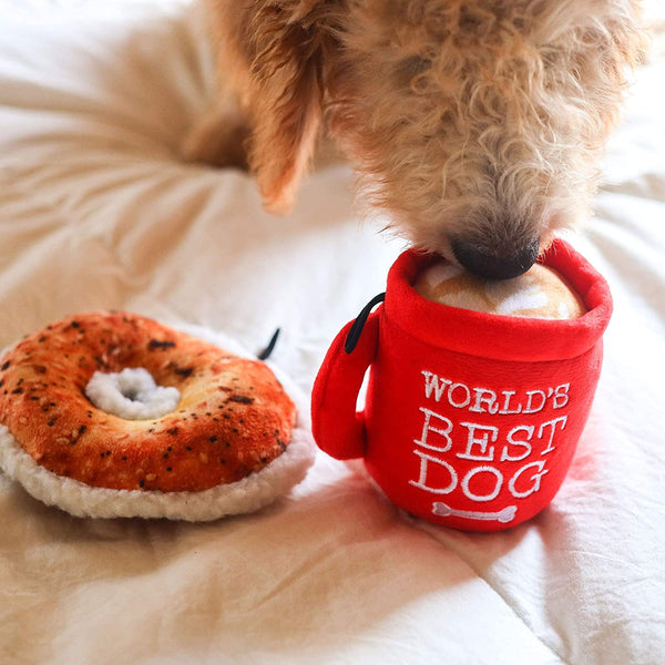 World's Best Dog Hot Chocolate Mug Dog Toy