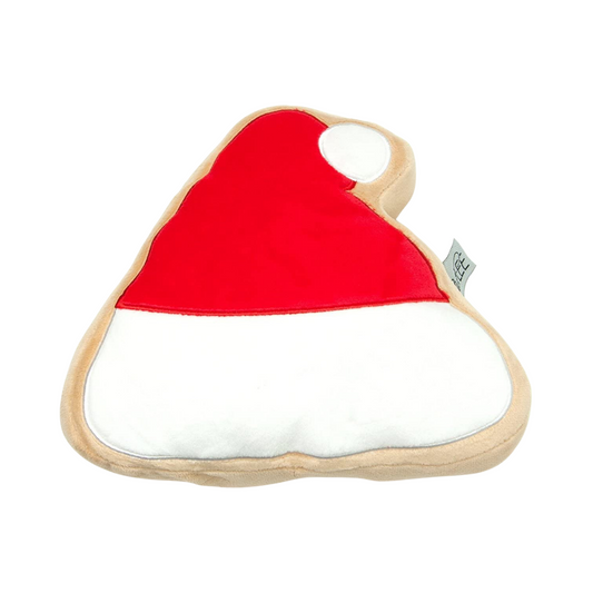 Midlee Christmas Sugar Cookie Plush Dog Toy (Santa Hat, Small)
