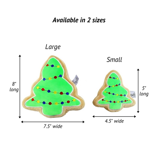 Midlee Christmas Sugar Cookie Plush Dog Toy (Christmas Tree, Large)