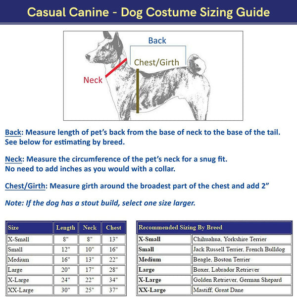 Casual Canine Lil' Stinker Dog Costume, X-Large (fits lengths up to 24"), Black/White
