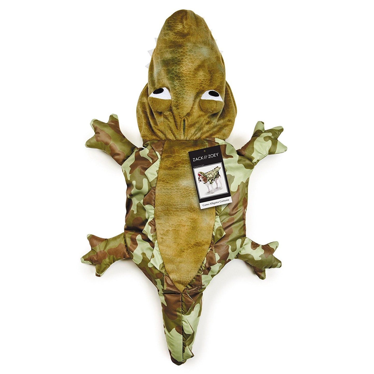 Zack & Zoey Camo Alligator Costume for Dogs, Medium