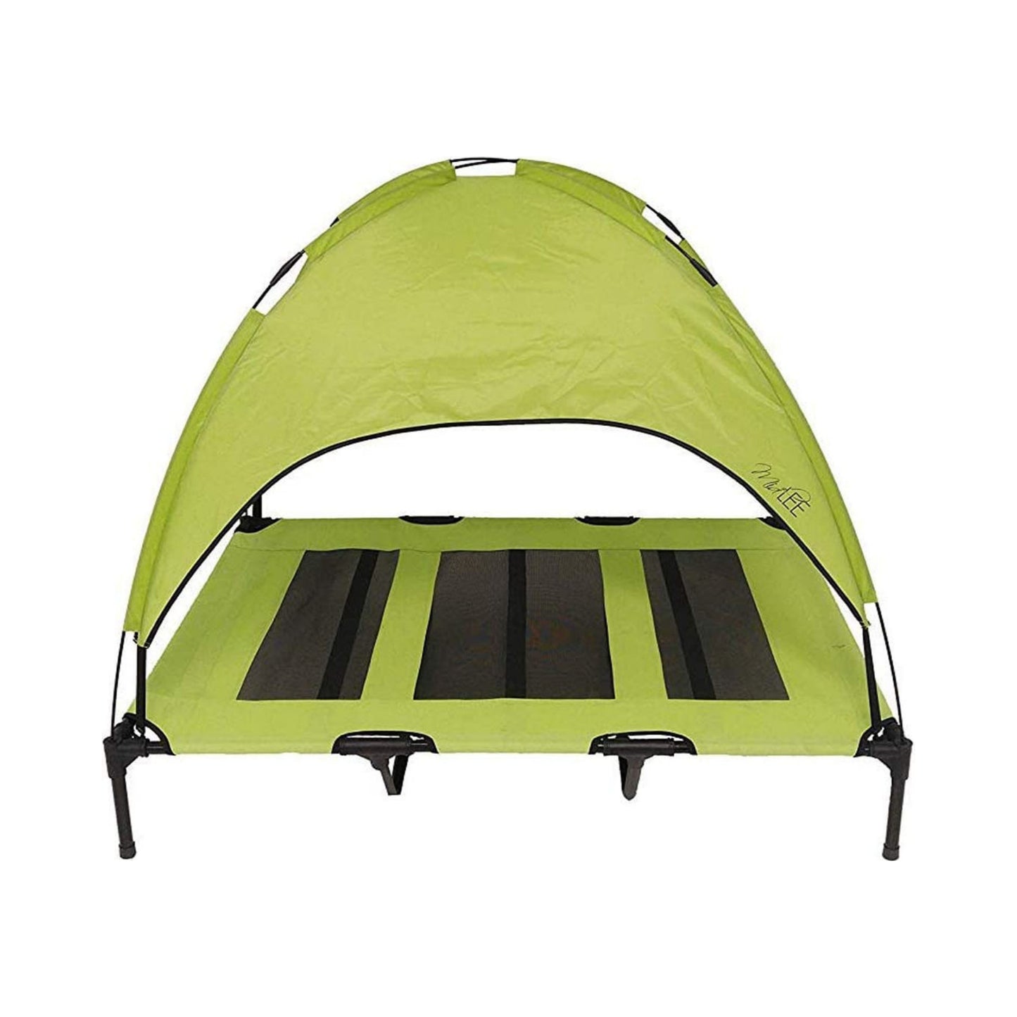 Midlee Green Dog Cot with Canopy