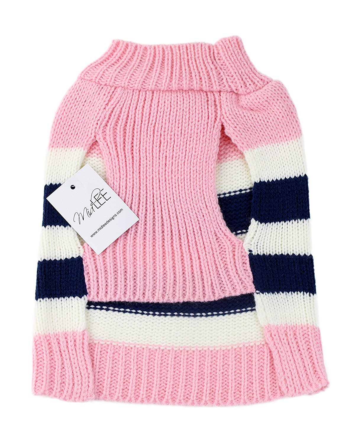 Midlee Striped Colorblock Dog Sweater